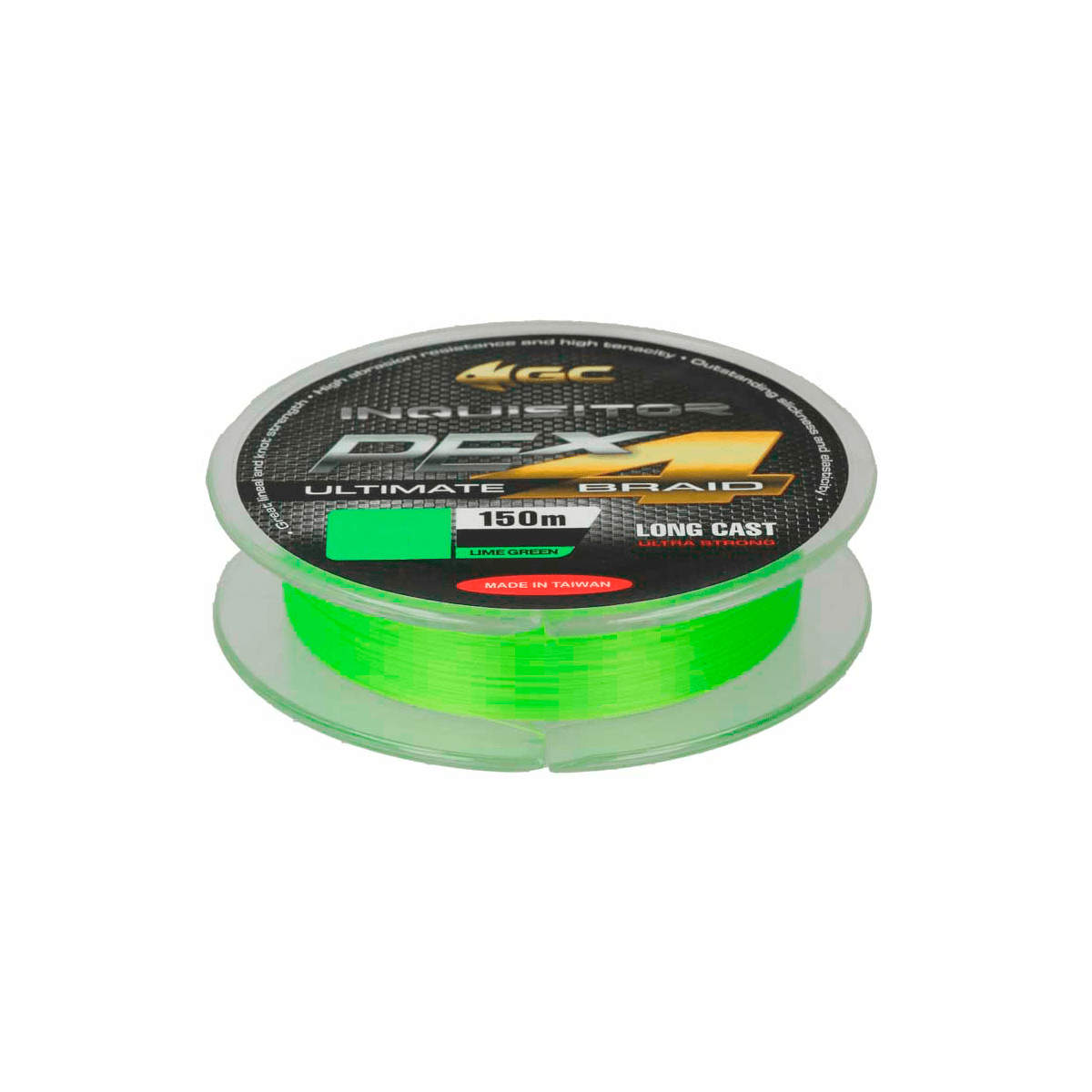 Golden Catch Braided Line Inquisitor PE X4 150m Lime Green