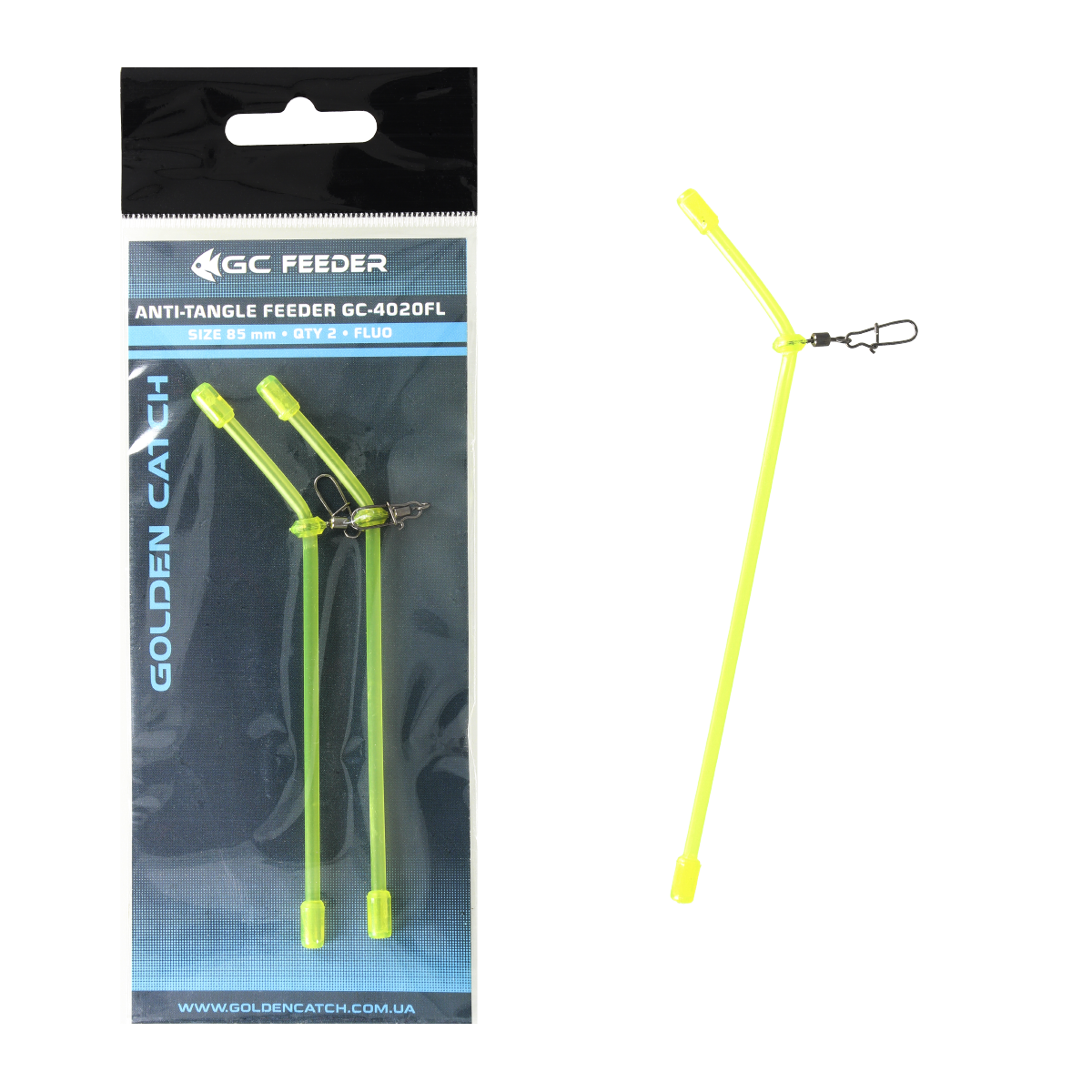 Golden Catch Anti Tangle Feeder 4020FL 120mm Fluo(2pcs)