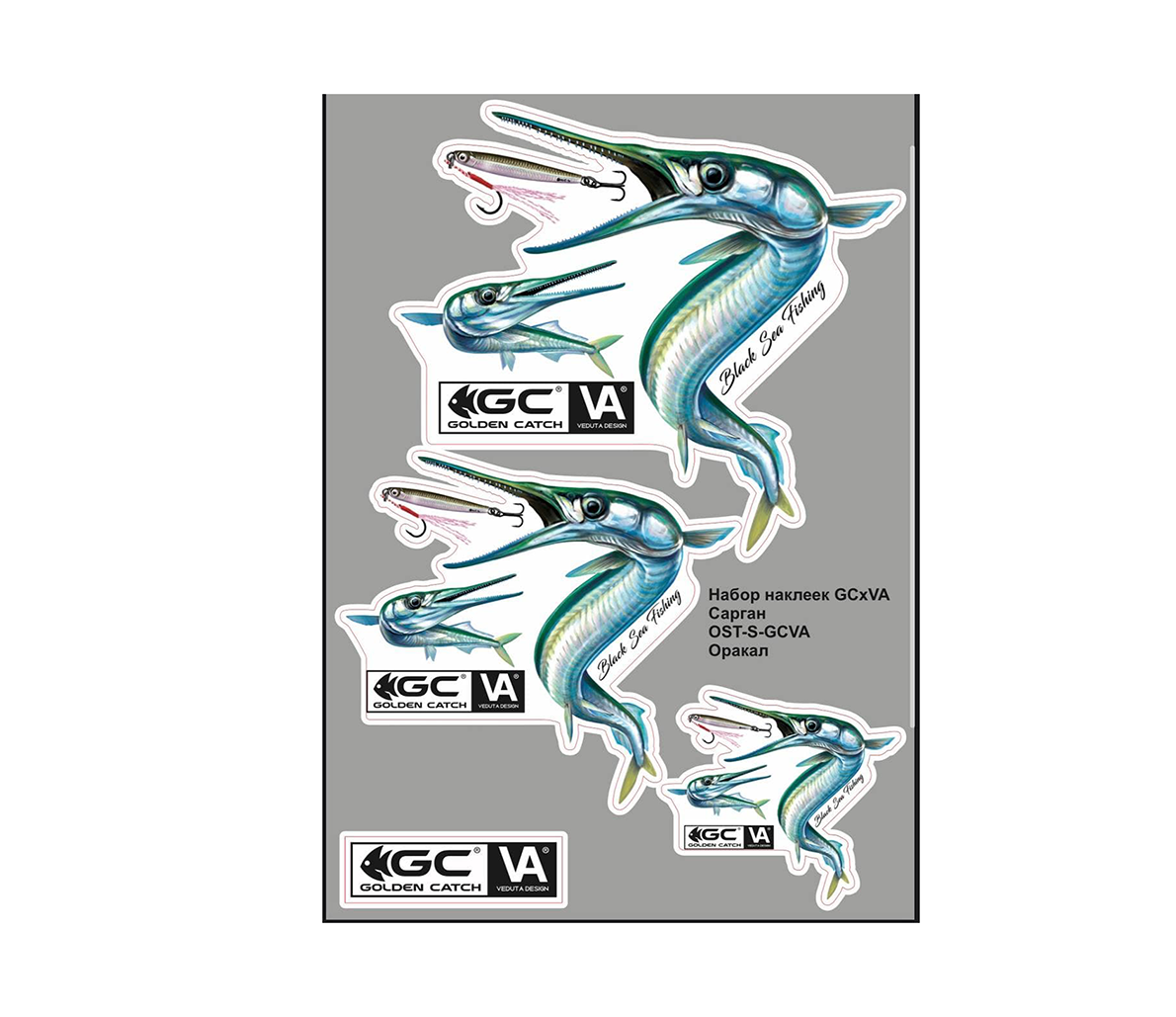 Golden Catch x VA Sticker Pack Garfish 