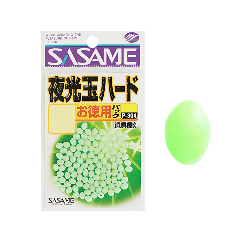 Бусина Sasame P-304 Luminous Hard Green №4(80шт)