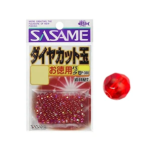 Бусина Sasame P-388 Diamond Cut Red №8(40шт)