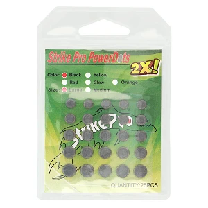 Обтяжувач Strike Pro Power Dots 2X Black L для приманок (25шт)
