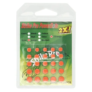 Обтяжувач Strike Pro Power Dots 2X Orange L для приманок (25шт)