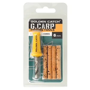 Сверло с пробковыми палочками GC G.Carp Bait Drill & Corks 6 мм