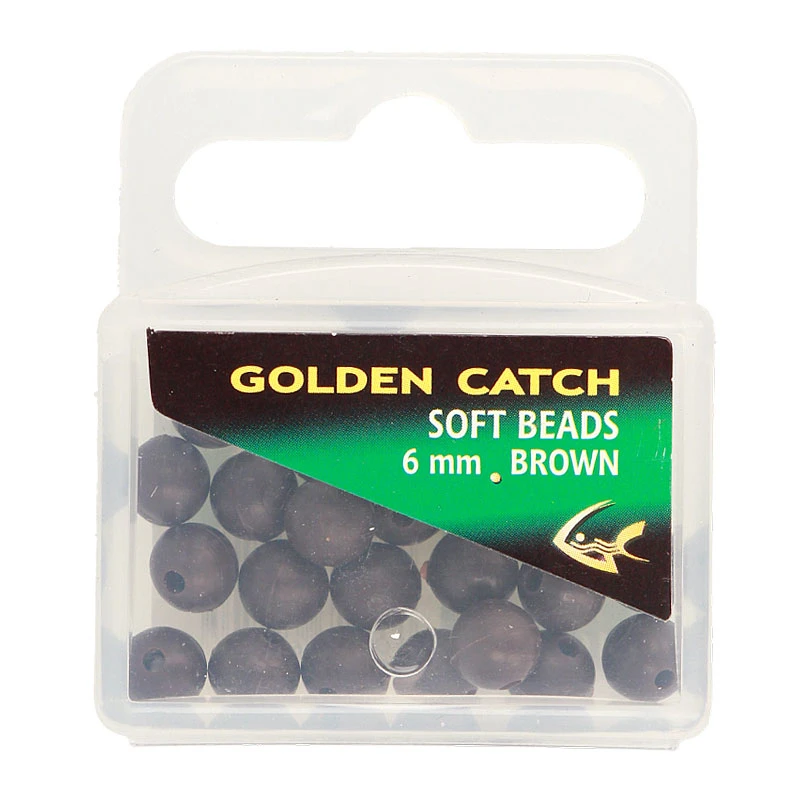 Бусина GC резиновая круглая Soft Beads 6мм Brown (25шт)