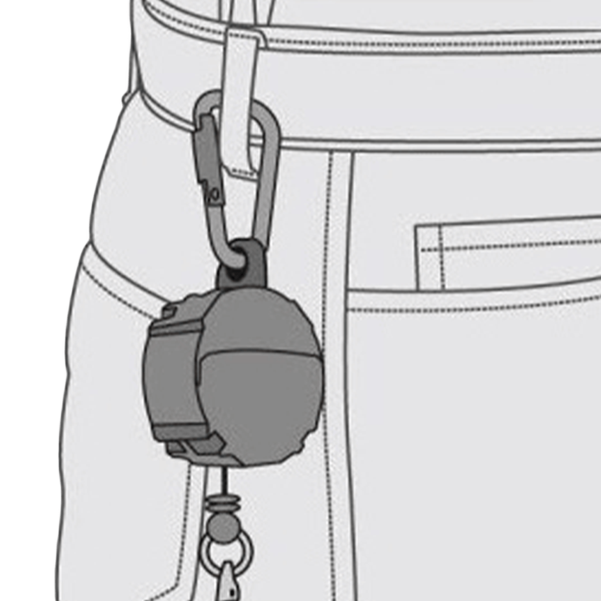 Ретривер Daiichiseiko Carabiner Reel+Microcase Foliage Green - Фото №2