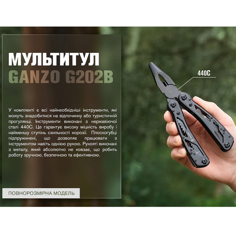 Мультитул Multi Tool Ganzo G202B - Фото №6