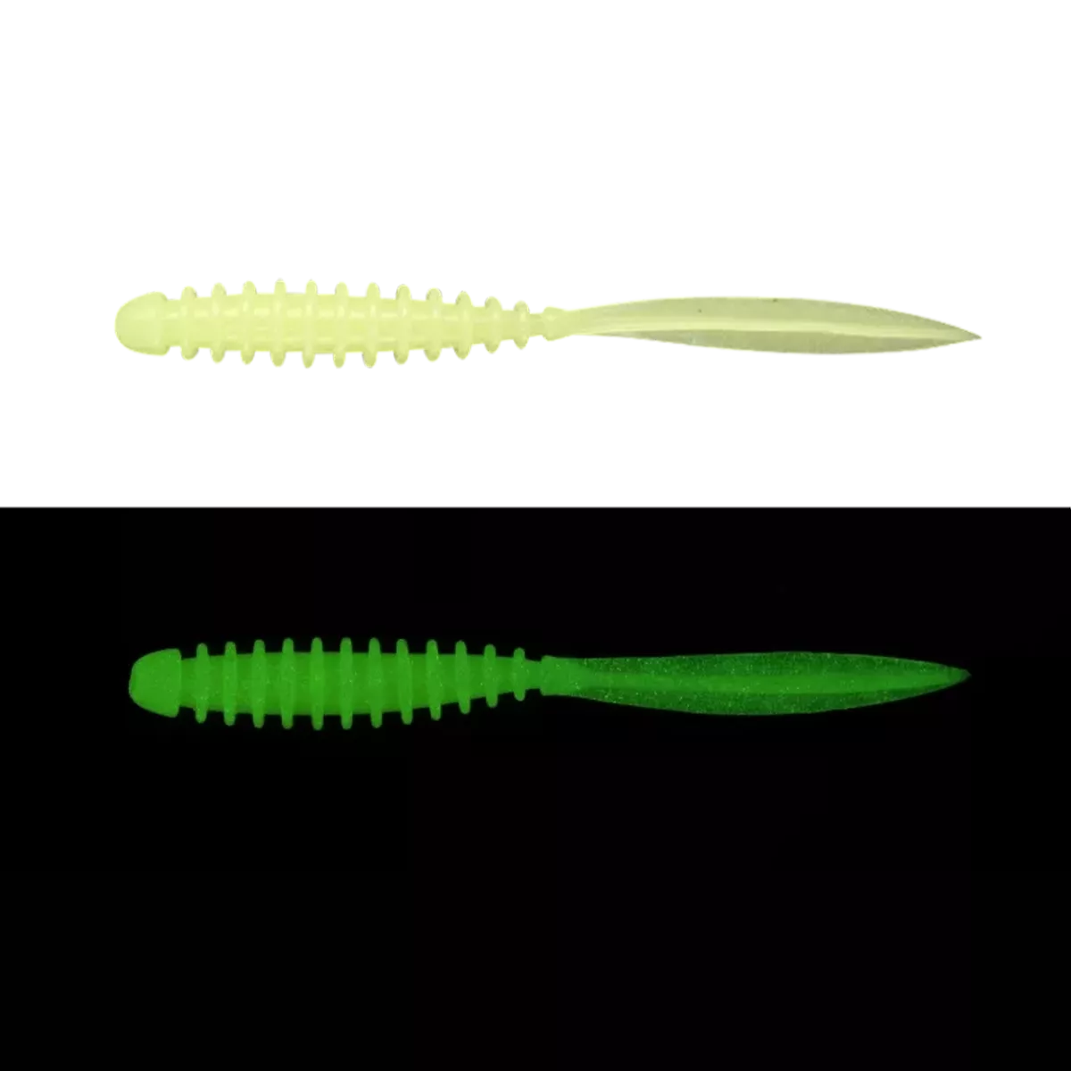 Силікон Jackall Peke Ring 2" (10шт) Glow chart sil.flake