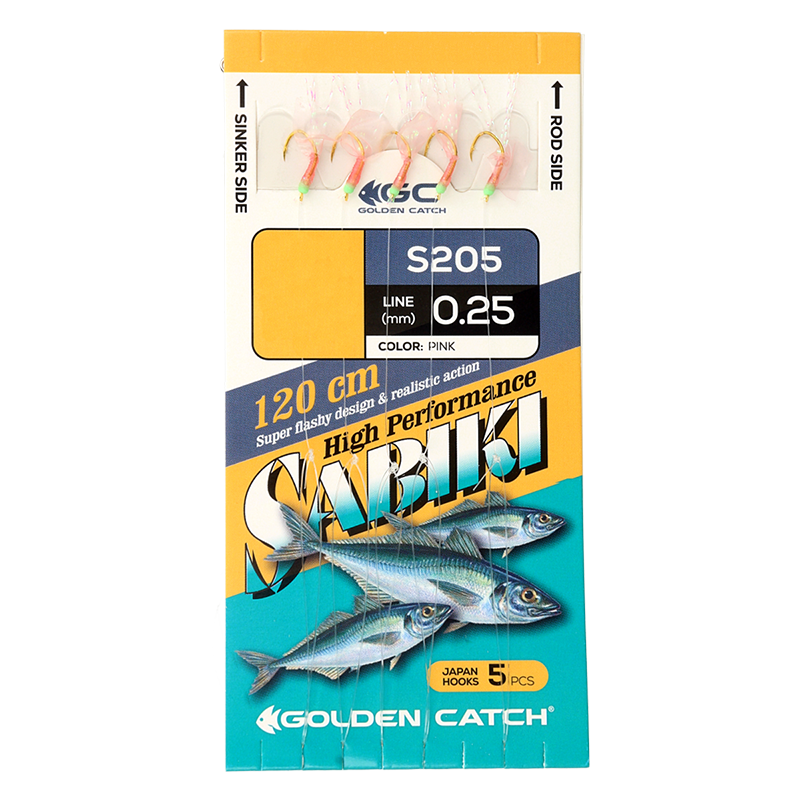 Golden Catch Aji Sabiki S205 Pink(5 hooks)