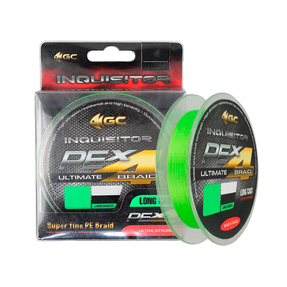 Golden Catch Braided Line Inquisitor PE X4 150m Lime Green Golden Catch Braided Line Inquisitor PE X4 150m Lime Green