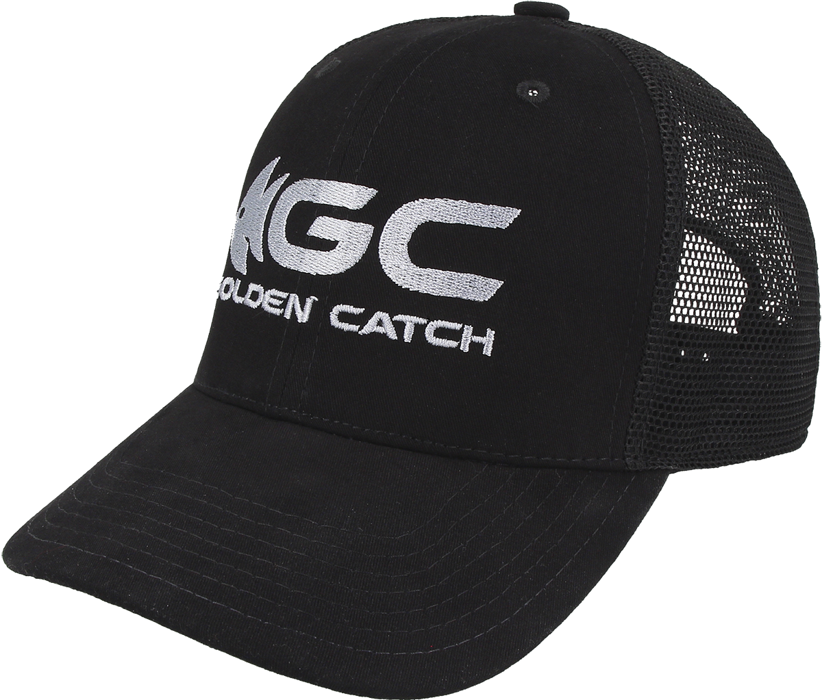 Golden Catch Cap Trucker With Mesh Black
