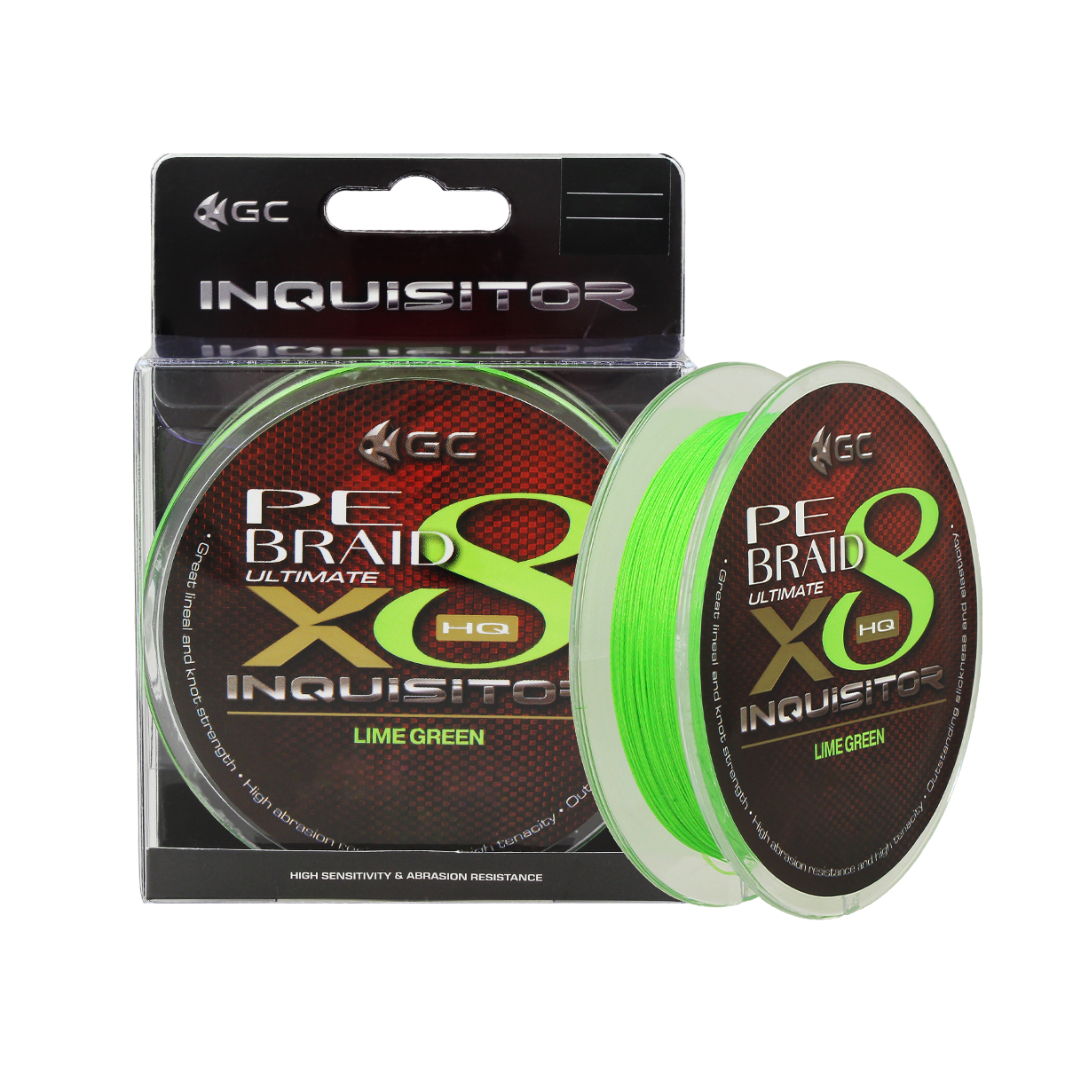 Golden Catch Braided Line Inquisitor PE X8 100m Lime Green