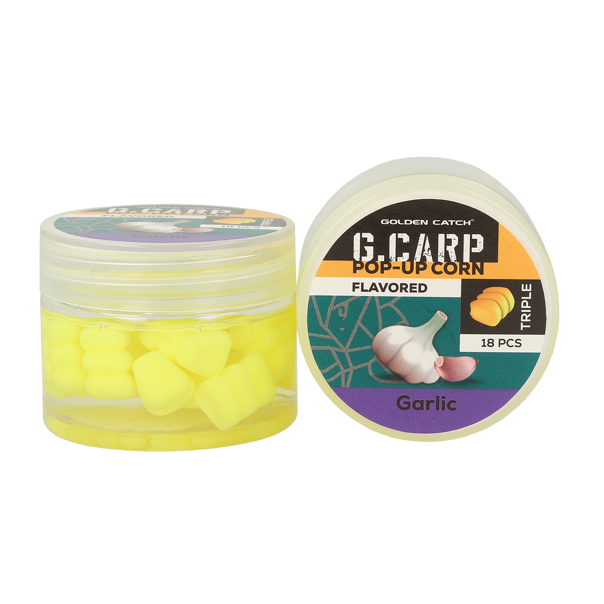 Golden Catch G.Carp Pop-Up Flavored Triple Corn In Dip(18pcs)Garlic