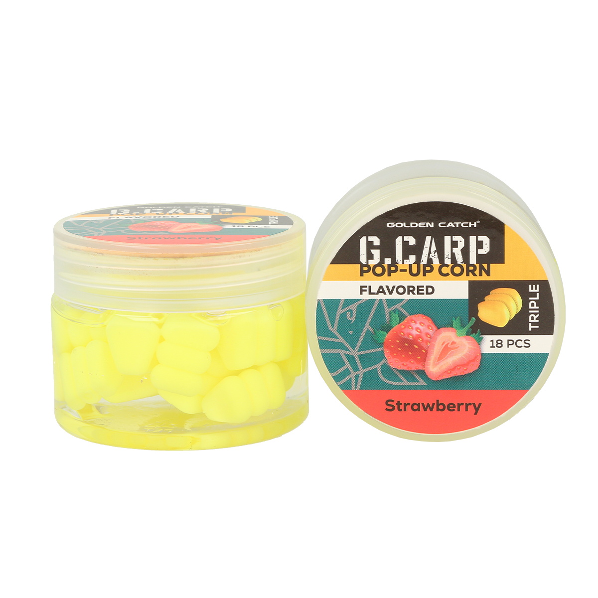 Golden Catch G.Carp Pop-Up Flavored Triple Corn In Dip(18pcs)Strawberry