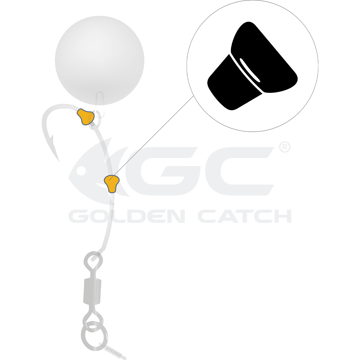 Стопор GC G.Carp Hook Ring Stops M (20шт)