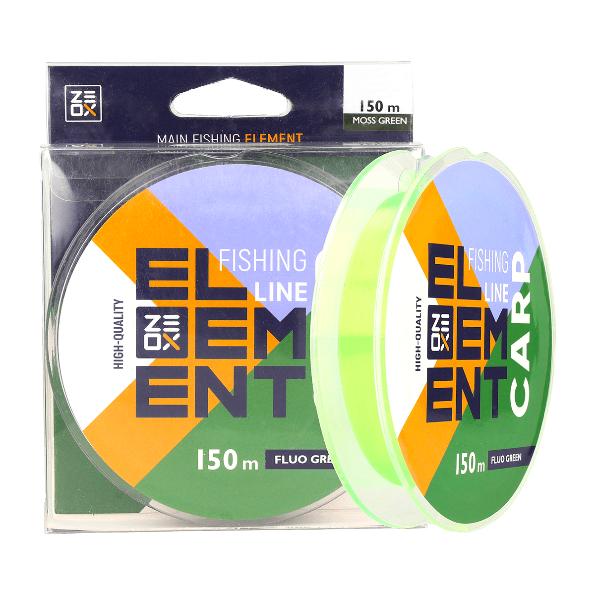 ZEOX Nylon Line Element Carp 150m Fluo Green 0.350mm