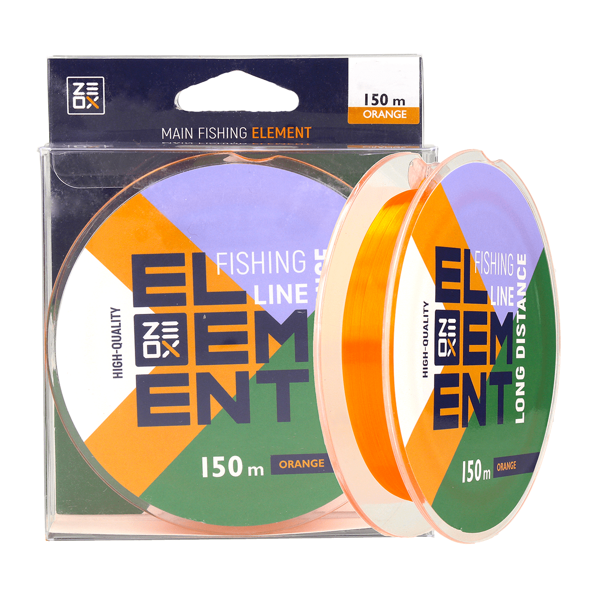 ZEOX Nylon Line Element Long Distance 150m Orange 0.256mm