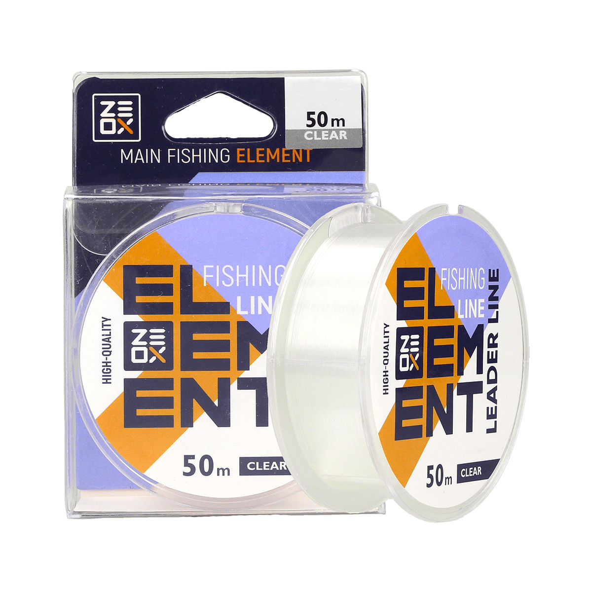 ZEOX Nylon Line Element Leader 50m Clear 0.148mm
