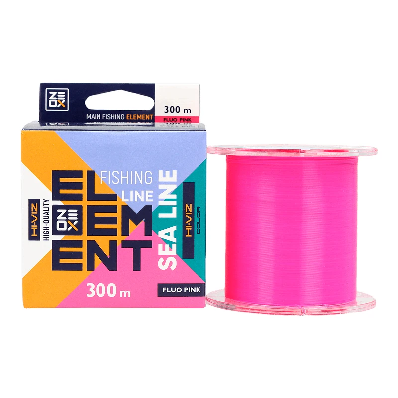 Волосінь ZEOX Hi-Viz Element Sea 300м Fluo Pink 0.330мм