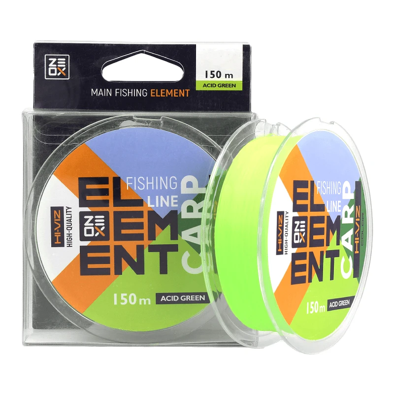 Леска ZEOX Hi-Viz Element Carp 150м Acid Green 0.256мм