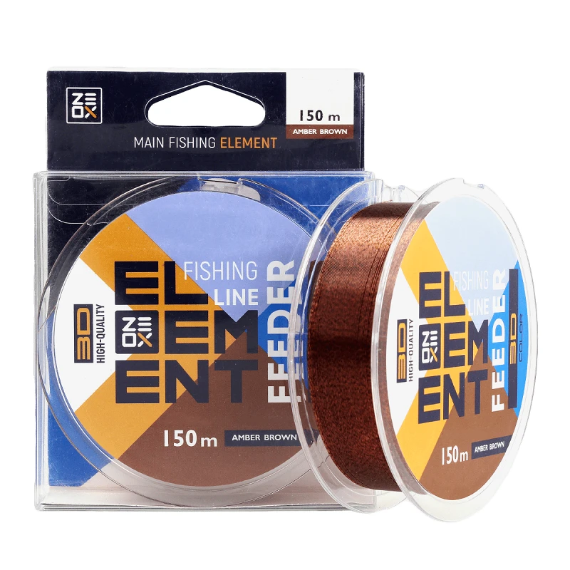Волосінь ZEOX 3D Element Feeder 150м Amber Brown 0.235мм