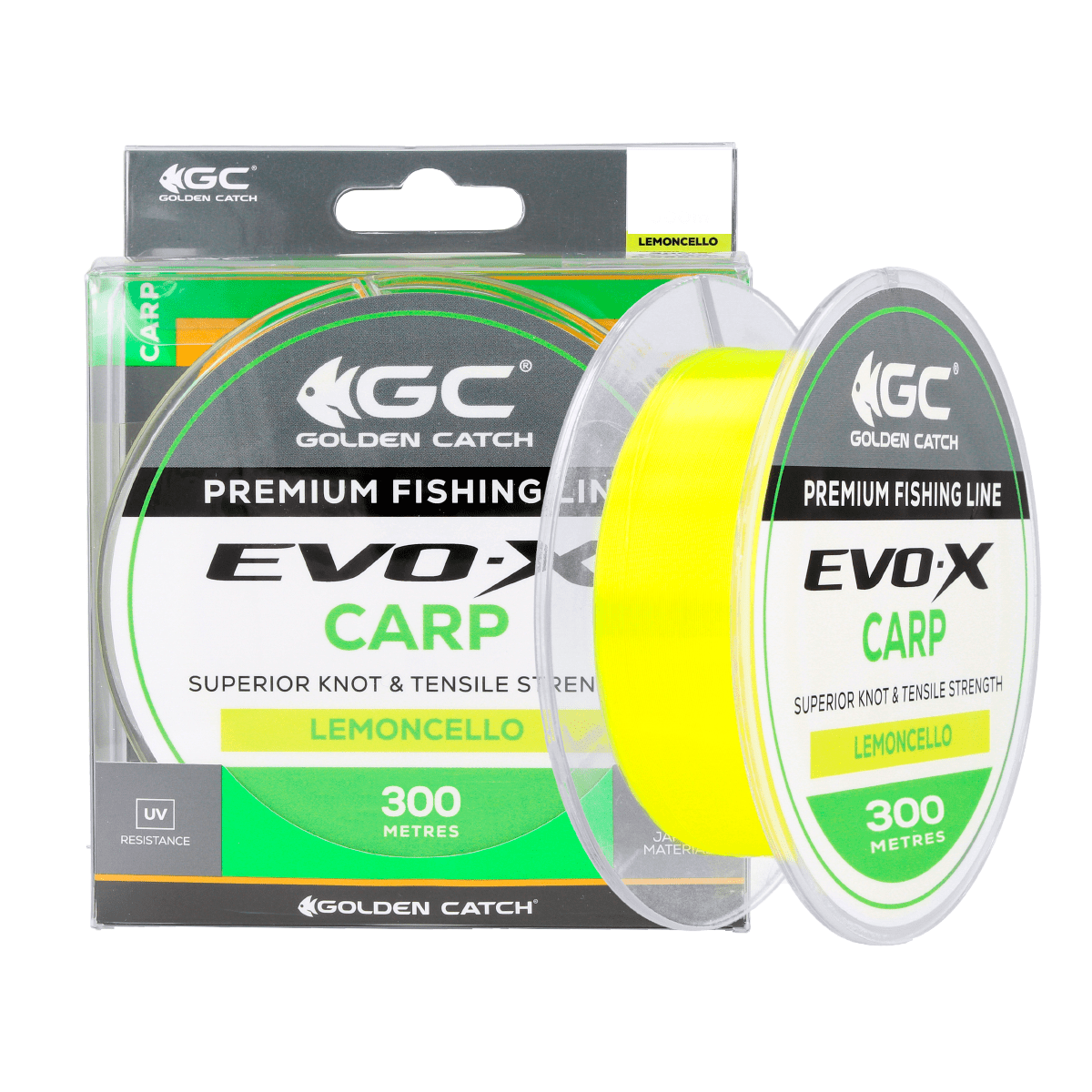Golden Catch Nylon Line EVO-X Carp 300m Lemoncello 0.410mm