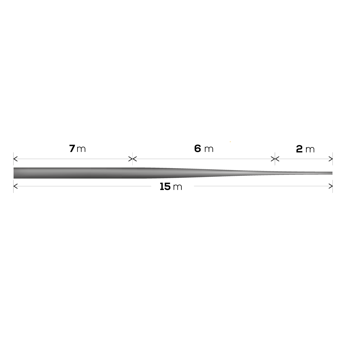 Шок-лідер конусний GC G.Carp Tapered Leader 5x15м 0.26-0.57мм - Фото №1