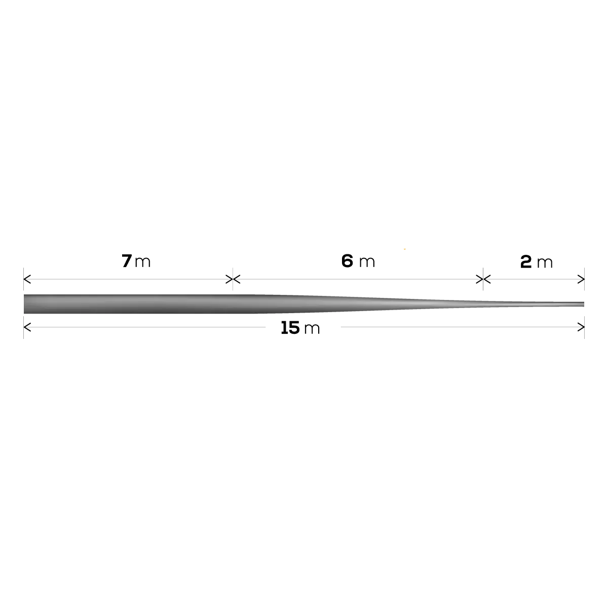 Шок-лідер конусний GC G.Carp Tapered Leader 5x15м 0.26-0.57мм - Фото №1