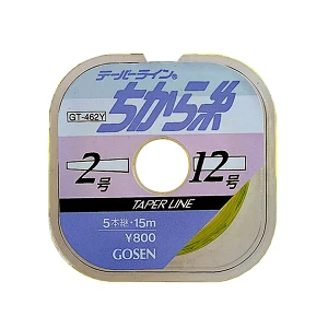 Шок лидер Gosen Taper Line GT-462N 15м*5шт 0.285-0.57мм