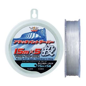 Шок лидер YGK Taper Attachment 15м*5шт 0.235-0.57мм