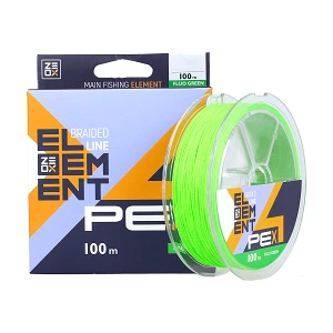 Шнур ZEOX Element PE X4 Fluo Green 100м #3.5