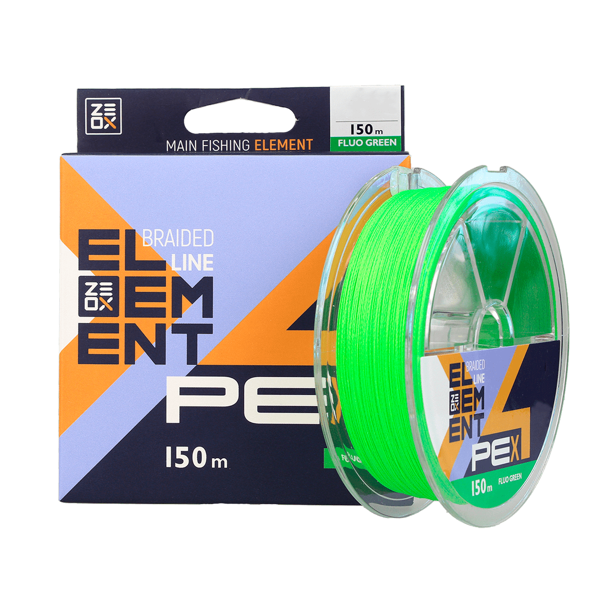 ZEOX Braided Line Element PE X4 150m Fluo Green #1.0