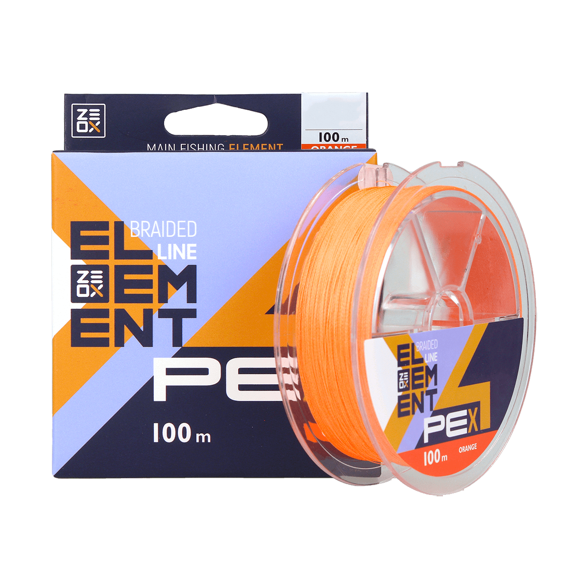 ZEOX Braided Line Element PE X4 100m Orange #2.0