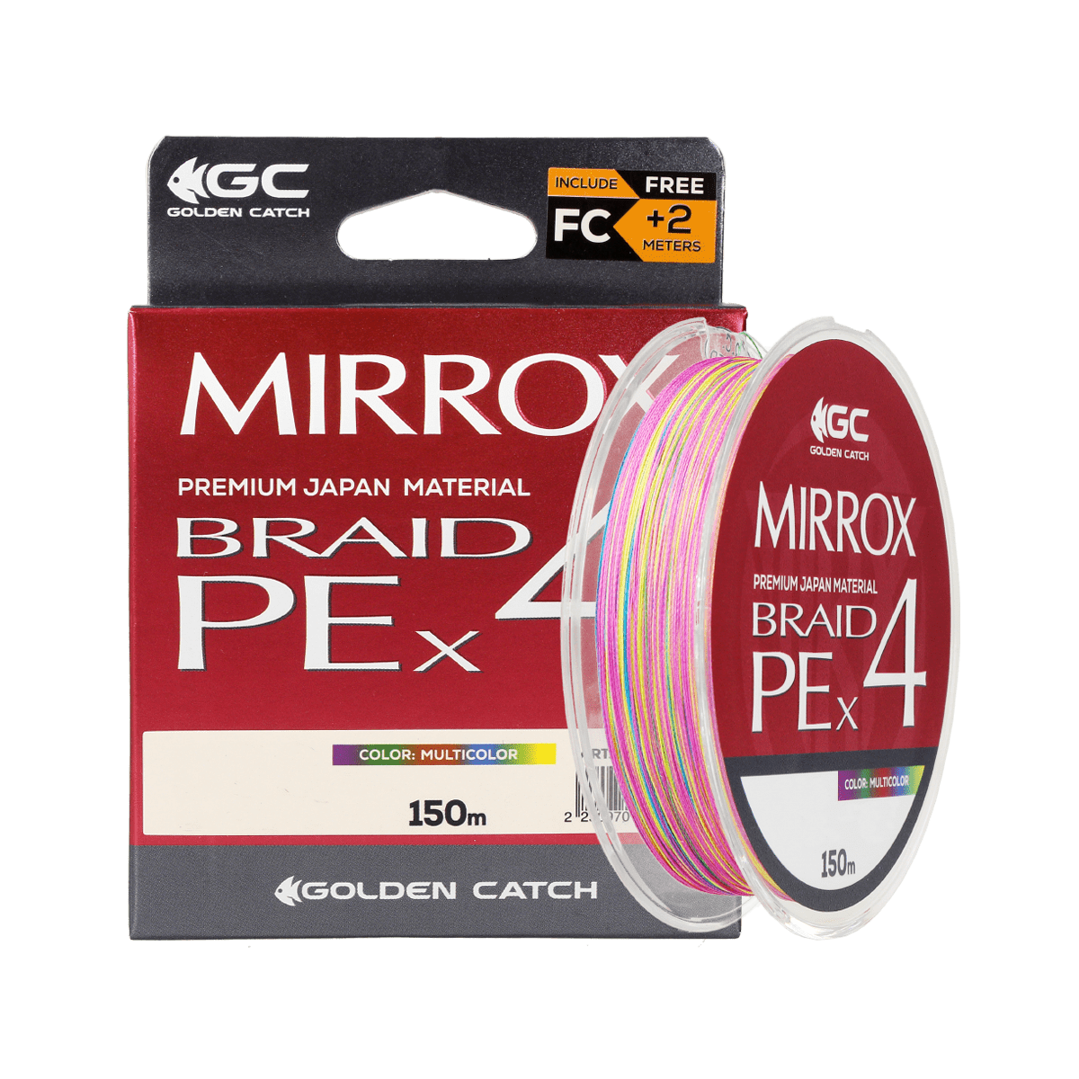 Golden Catch Braided Line Mirrox PE X4 150m Multicolor #2.5