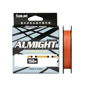 Шнур Sunline Almight Sinking PE X4 +1 150м #0.8 13lb Orange