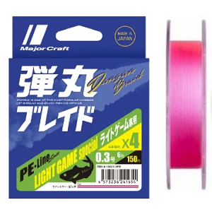 Шнур Major Craft Bullet Braid X4 150м #0.4 Pink