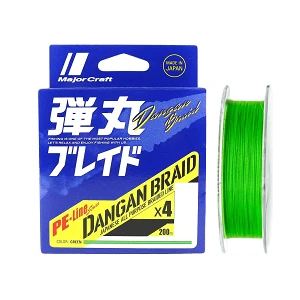 Шнур Major Craft Bullet Braid X4 200м #2.0 Green