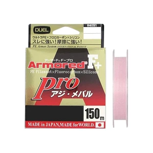 Шнур Duel Armored F+ Pro Aji Mebaru 150м #0.06 2.5lb Light Pink