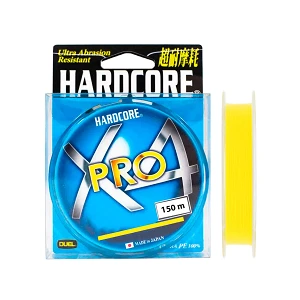 Шнур Duel Hardcore X4 Pro 150м PE1.2 20lb Yellow