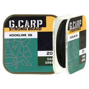 Повідковий матеріал GC G.Carp Strong Braid Hooklink X6 20м 15lb Dark Green