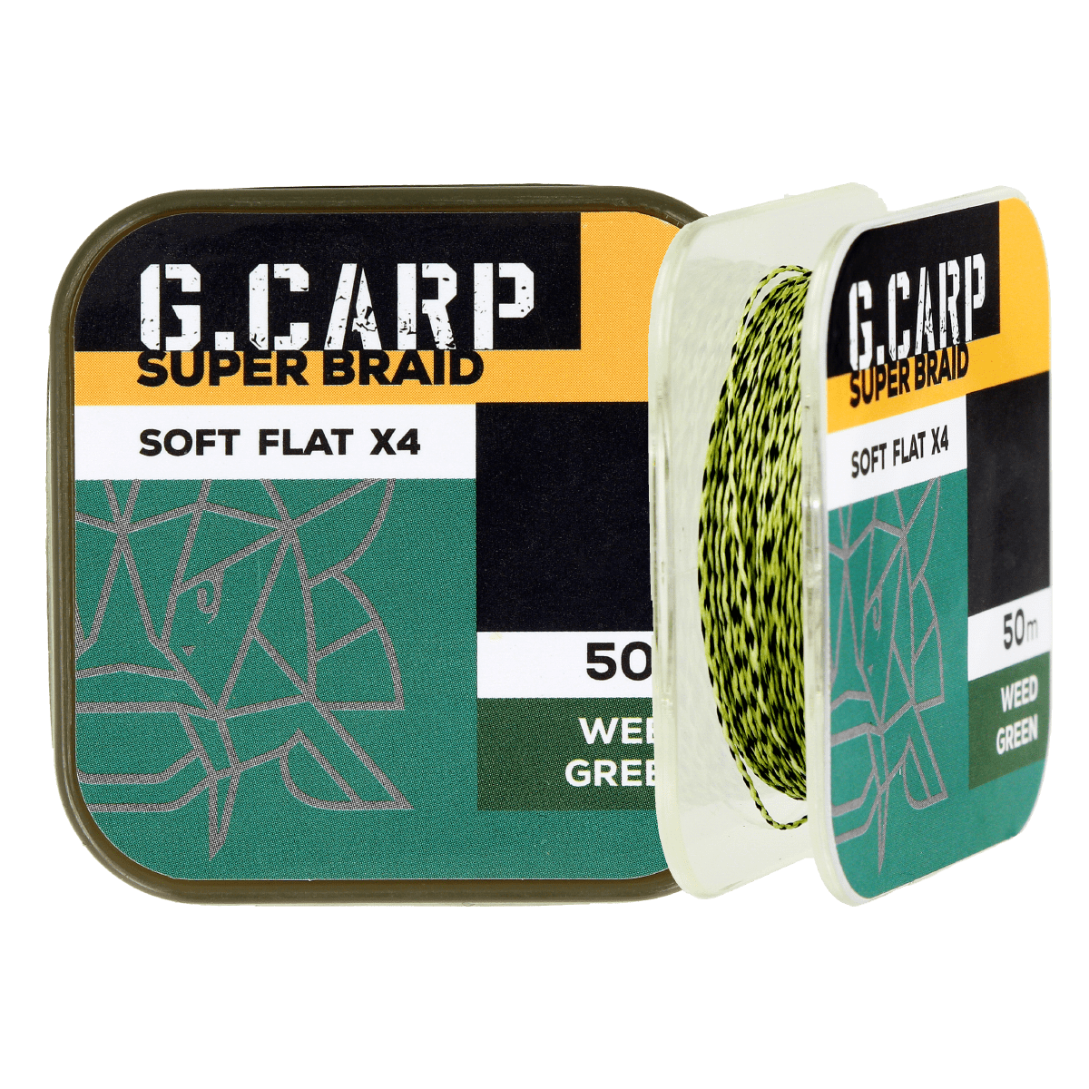 Golden Catch G.Carp Super Braid Soft Flat X4 50m 15lb Weed Green