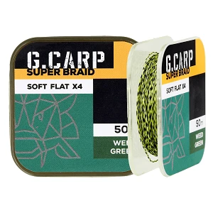Повідковий матеріал GC G.Carp Super Braid Soft Flat X4 50м 15lb Weed Green
