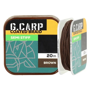 Повідковий матеріал в обплетенні GC G.Carp Coated Braid Semi Stiff 20м 15lb Brown