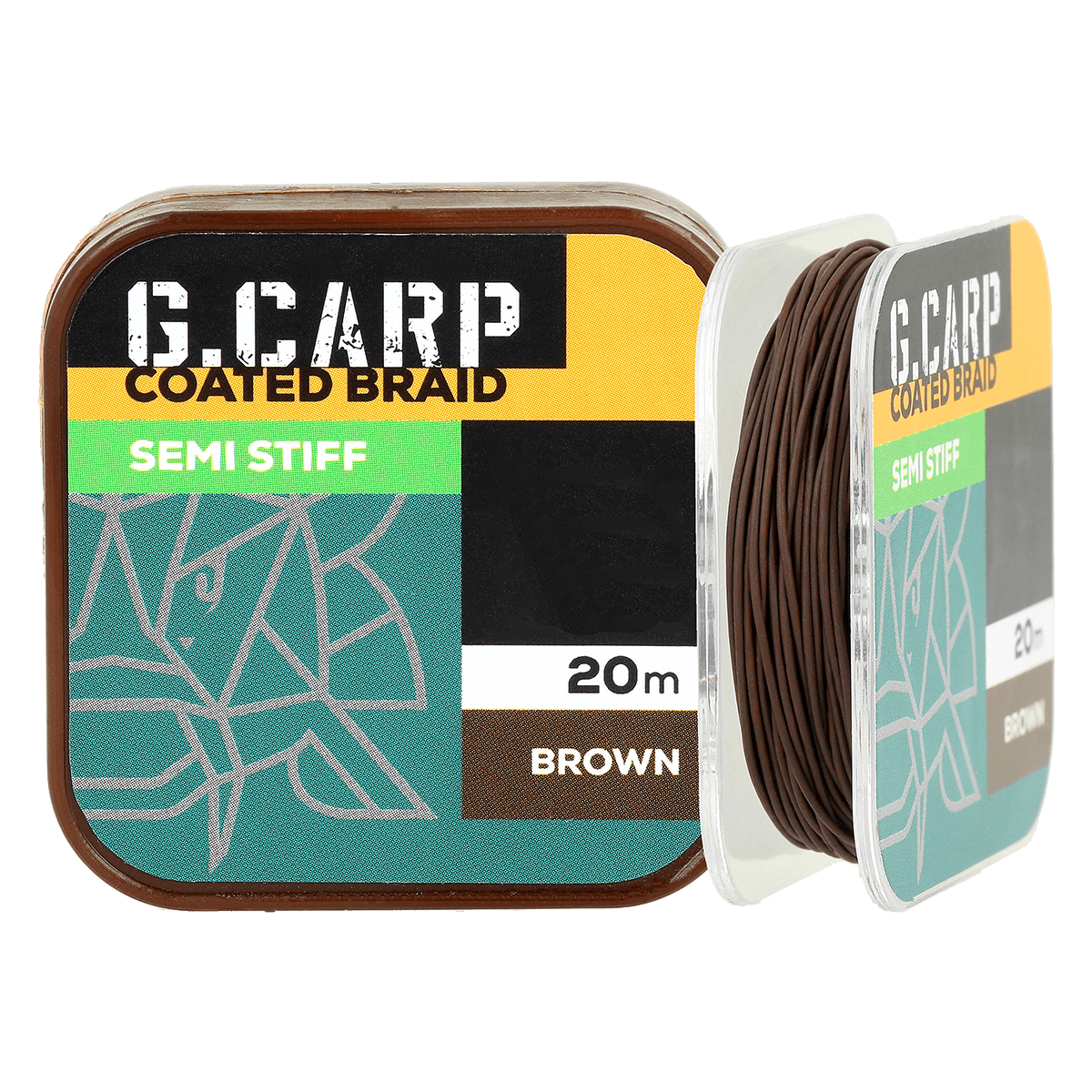 Golden Catch G.Carp Coated Braid Semi Stiff 20m 15lb Brown