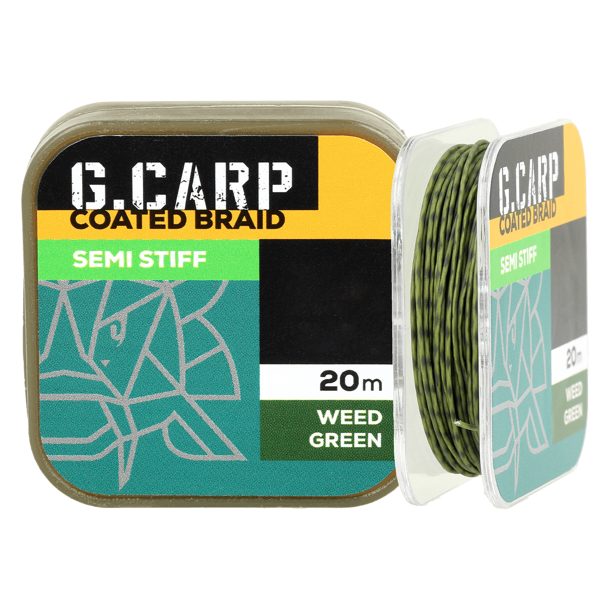 Golden Catch G.Carp Coated Braid Semi Stiff 20m 35lb Weed Green