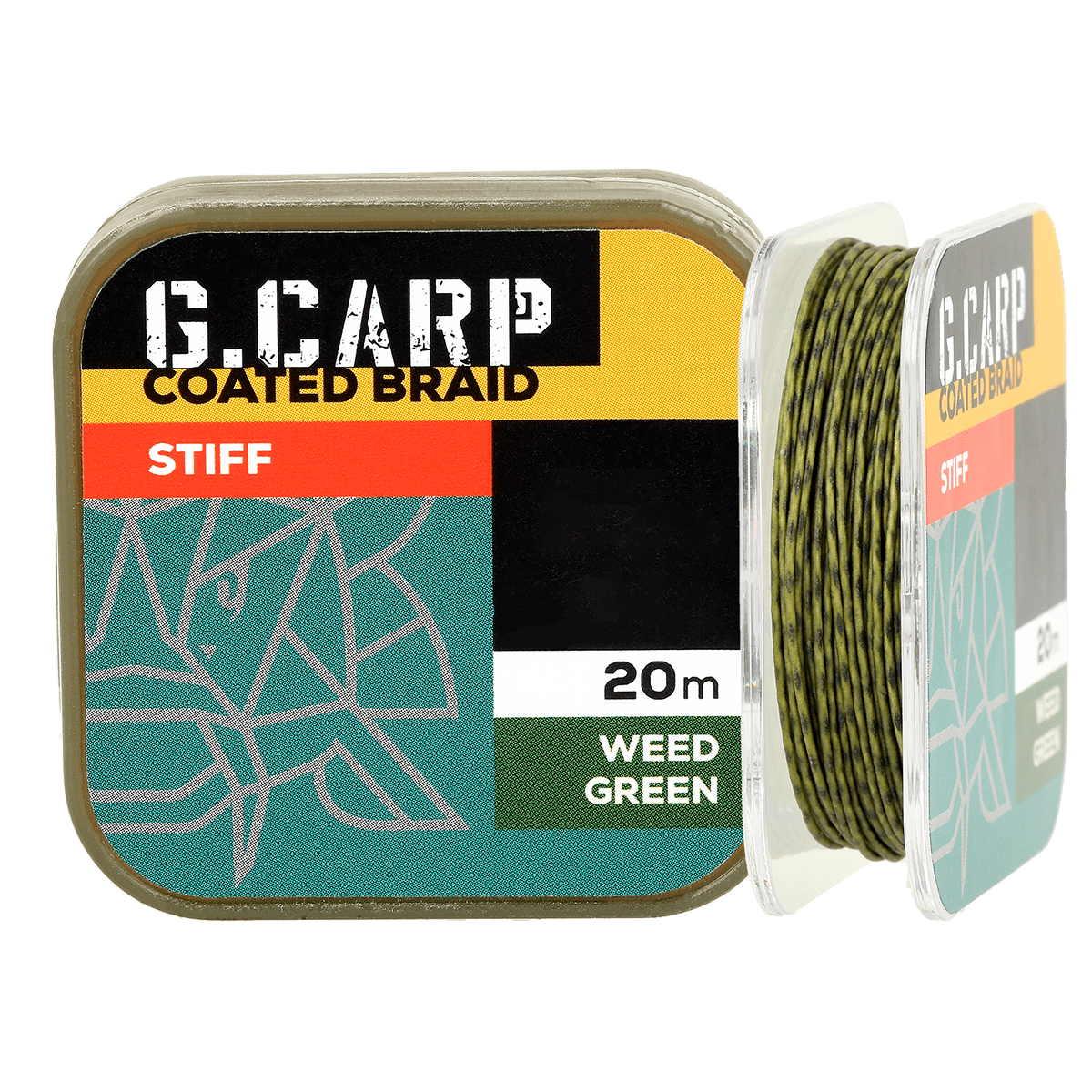 Golden Catch G.Carp Coated Braid Stiff 20m 25lb Weed Green