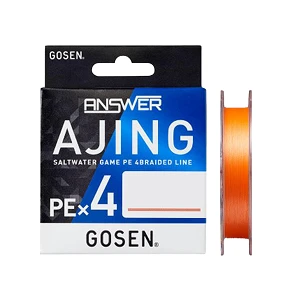 Шнур Gosen Answer Ajing PE X4 150м #0.3 8lb Orange