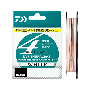 Шнур Daiwa UVF Emeraldas Dura Sensor X4 + Si2 White 150м #0.4