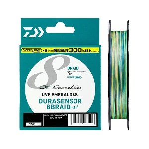Шнур Daiwa UVF Emeraldas Dura Sensor X8 + Si2 150м #0.4 Multicolor