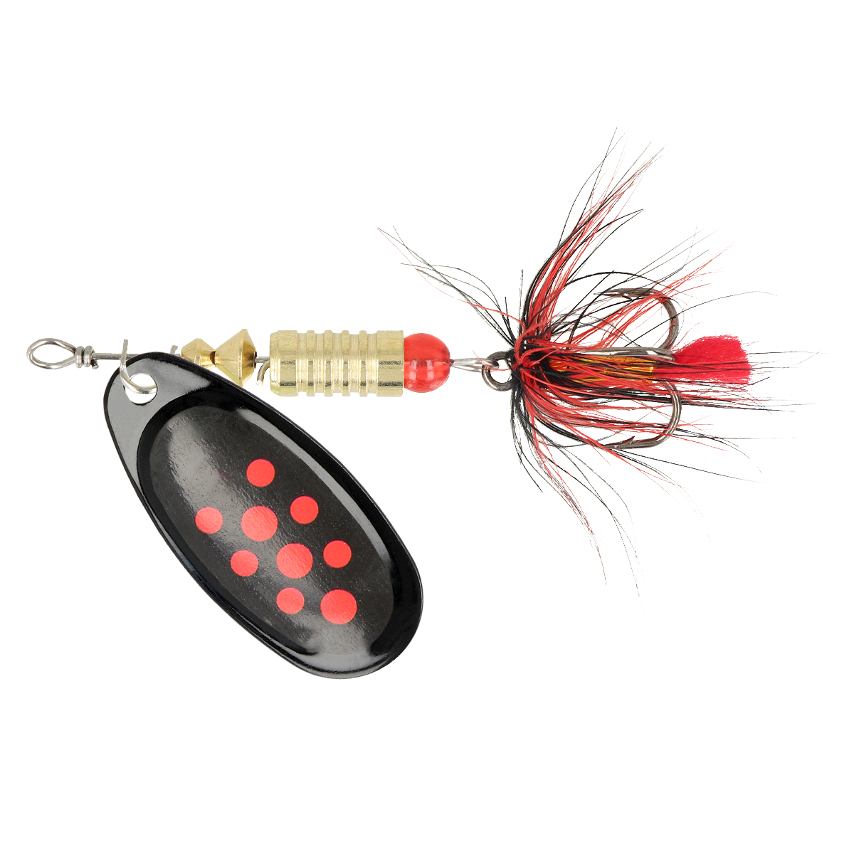 Блесна ZEOX Dominator №3 6г 010 Black/Red Dot: купить в Golden Catch